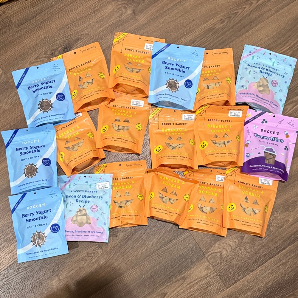 Unopened Bocce's Bakery Dog Treat lot
